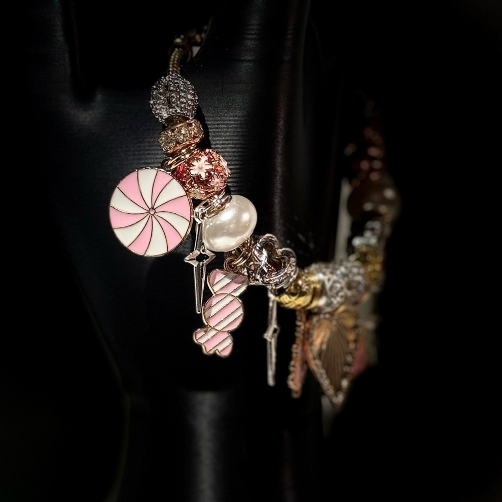 Elegant Gold and Silver Charm Bracelet - Picture 4 of 6